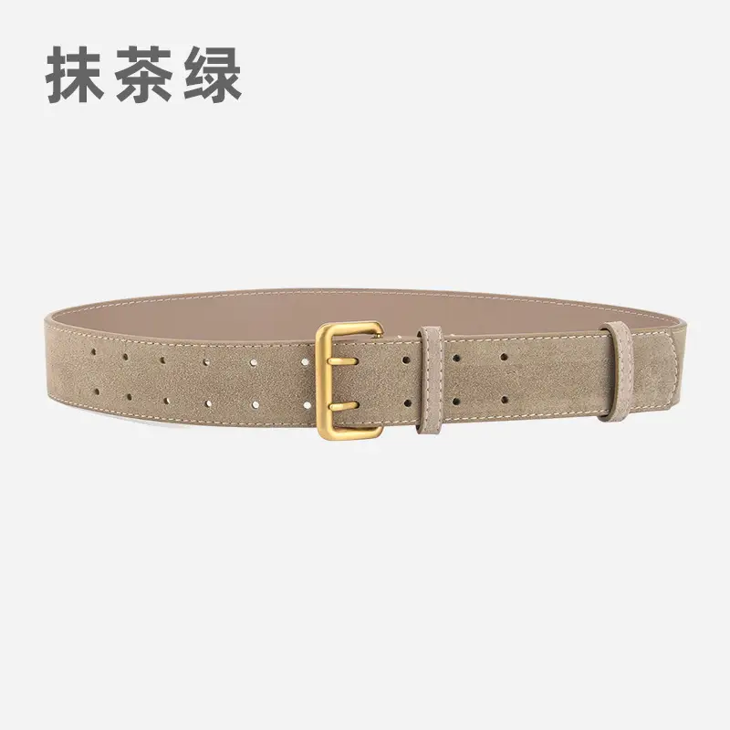 Double Breasted Frosted Belt for Ladies All Match Coat Suit