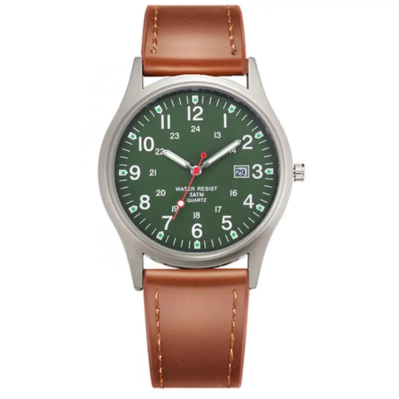 Military Style Men's Quartz Watch with Green Belt - Image 10