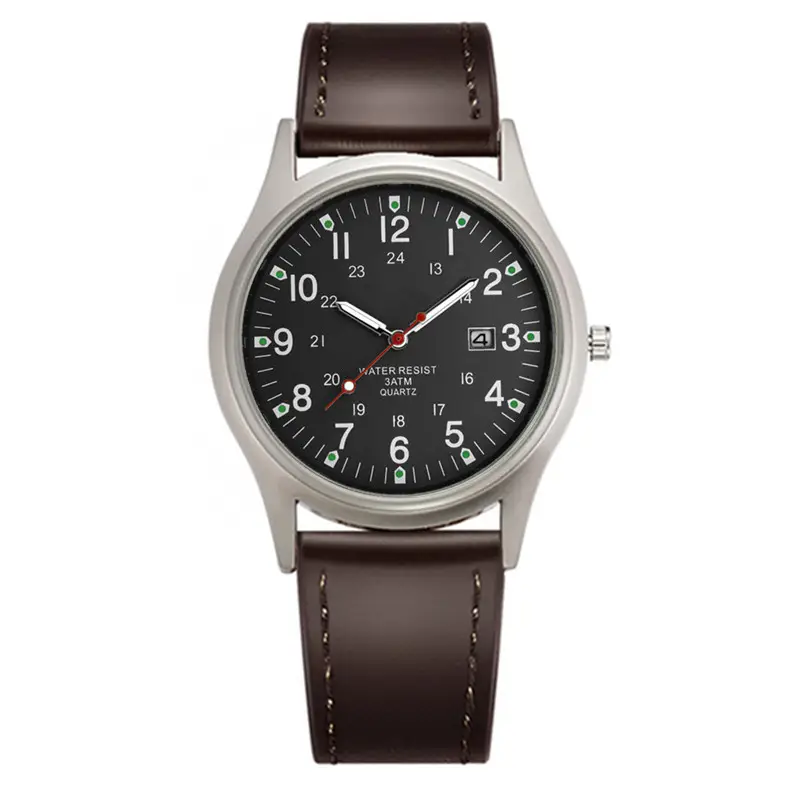 Military Style Men's Quartz Watch with Green Belt - Image 5