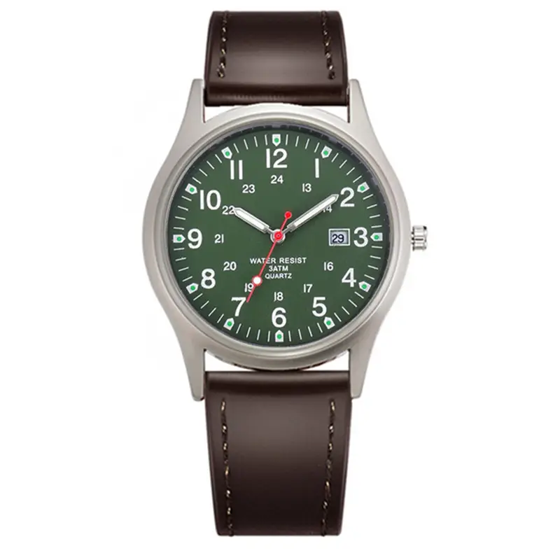Military Style Men's Quartz Watch with Green Belt - Image 6
