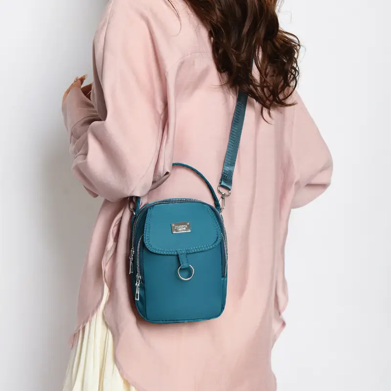 Purple Nylon Crossbody Bag for Women Mobile Phone Accessory - Image 10