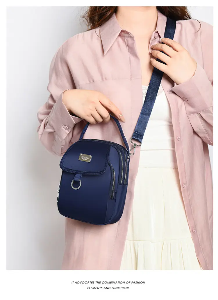 Purple Nylon Crossbody Bag for Women Mobile Phone Accessory — feature 29