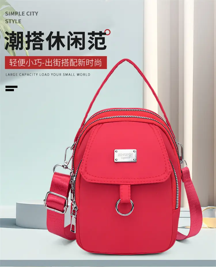 Purple Nylon Crossbody Bag for Women Mobile Phone Accessory — feature 3