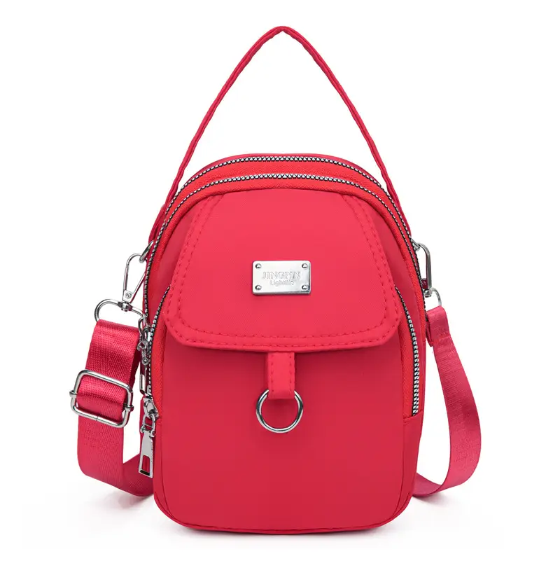 Purple Nylon Crossbody Bag for Women Mobile Phone Accessory - Image 3