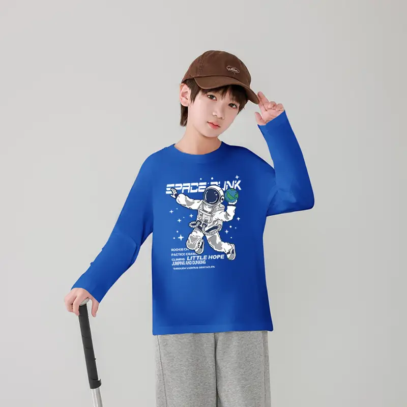 Kids Astronaut Pure Cotton Long Sleeve T-Shirt - Image 10