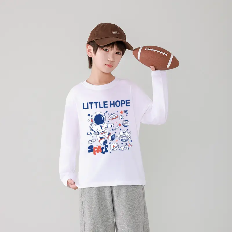Kids Astronaut Pure Cotton Long Sleeve T-Shirt - Image 11