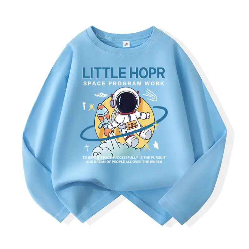 Kids Astronaut Pure Cotton Long Sleeve T-Shirt - Image 3