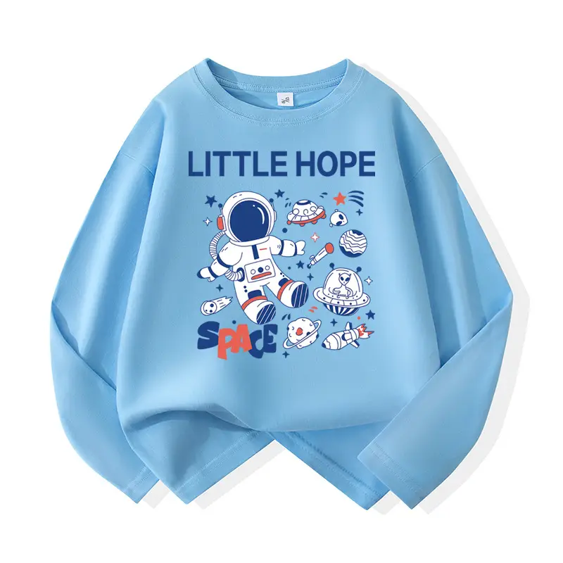 Kids Astronaut Pure Cotton Long Sleeve T-Shirt - Image 2