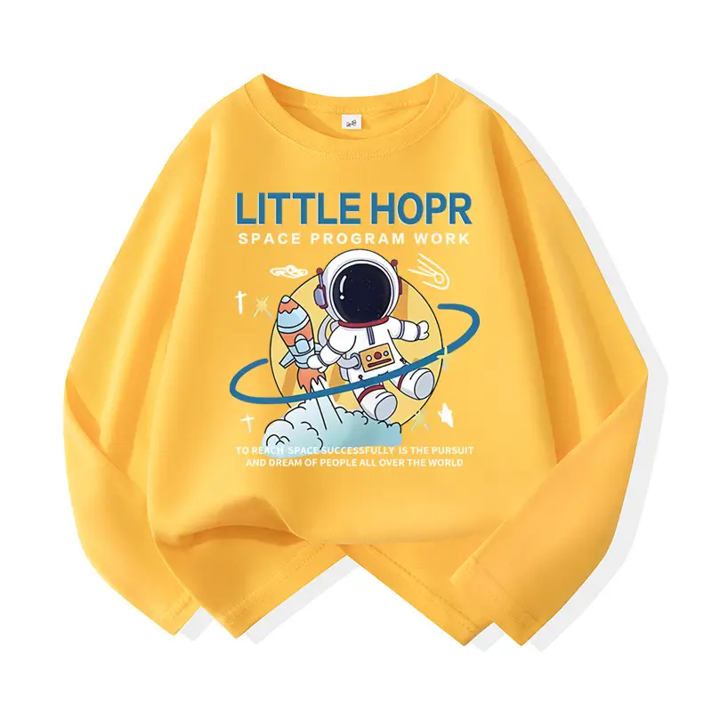 Kids Astronaut Pure Cotton Long Sleeve T-Shirt - Image 4