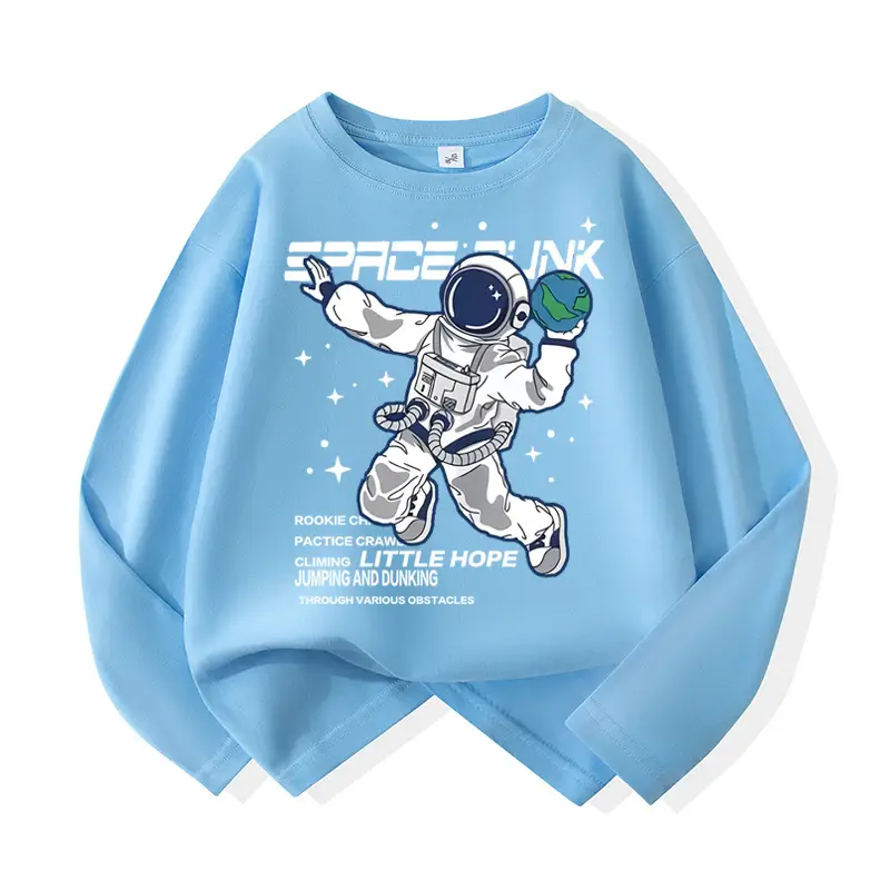 Kids Astronaut Pure Cotton Long Sleeve T-Shirt - Image 5