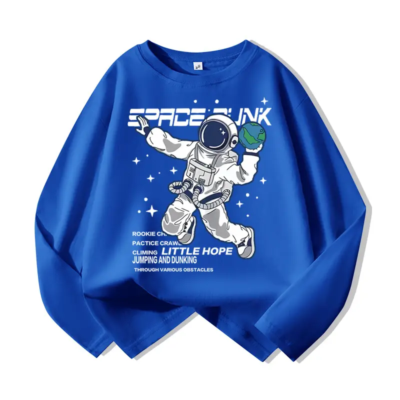 Kids Astronaut Pure Cotton Long Sleeve T-Shirt - Image 6