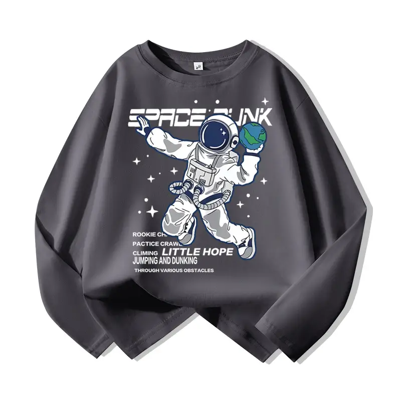 Kids Astronaut Pure Cotton Long Sleeve T-Shirt - Image 7