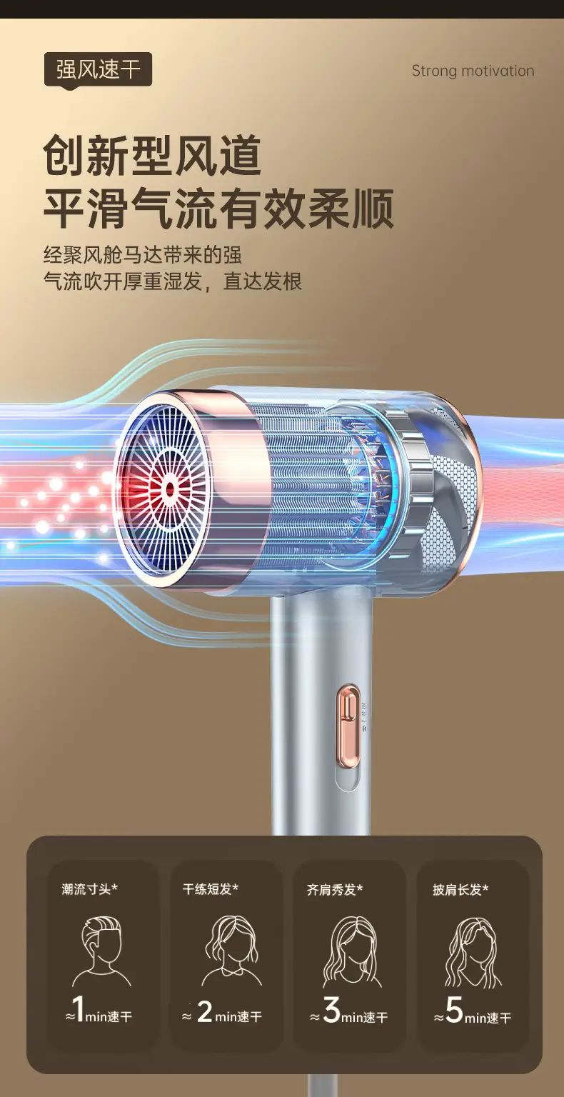 High Power Hair Dryer with Rose Gold Finish — feature 15
