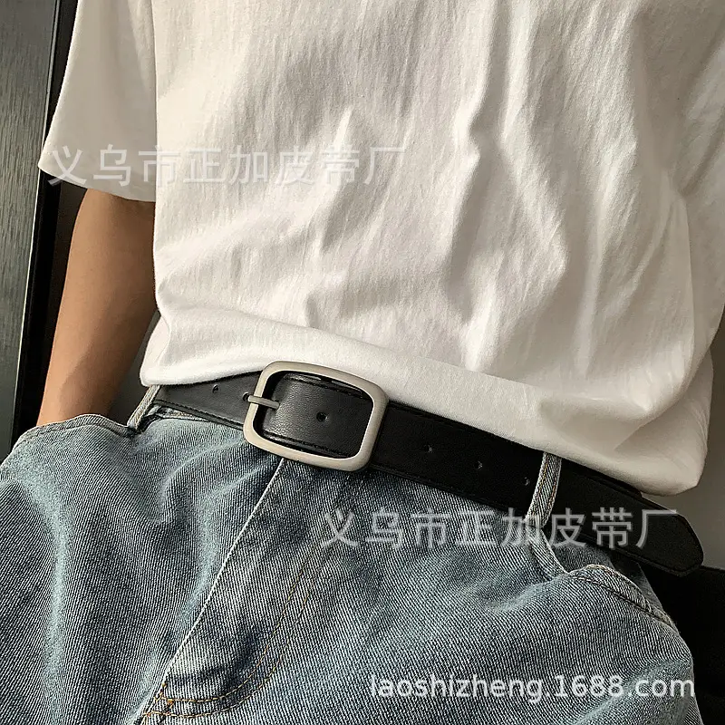 BF Square Buckle Belt for Men Women Brown Black — feature 10