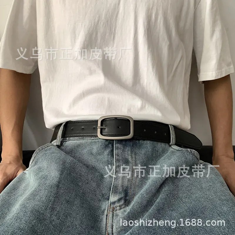 BF Square Buckle Belt for Men Women Brown Black — feature 8