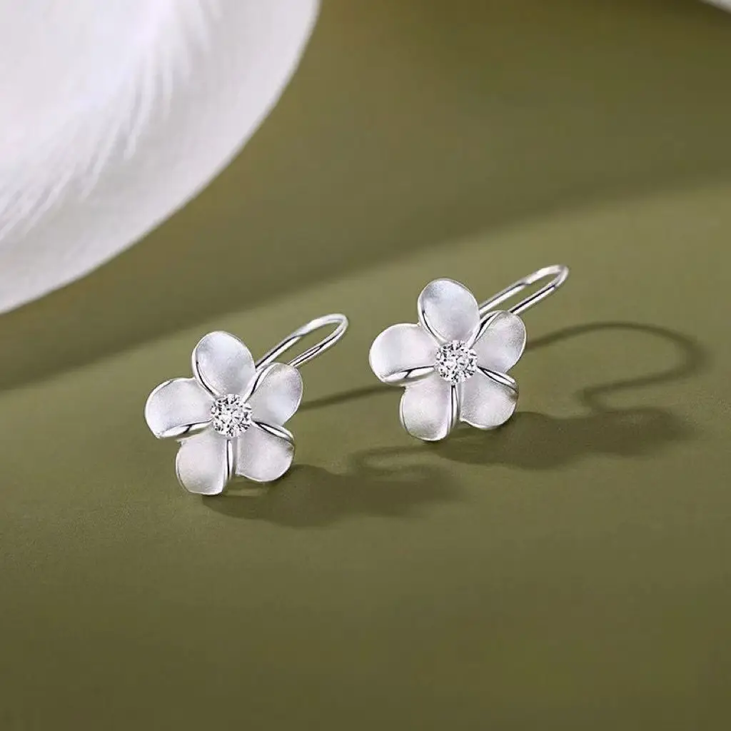 Silver Flower Earrings for Women 2024 New — feature 1