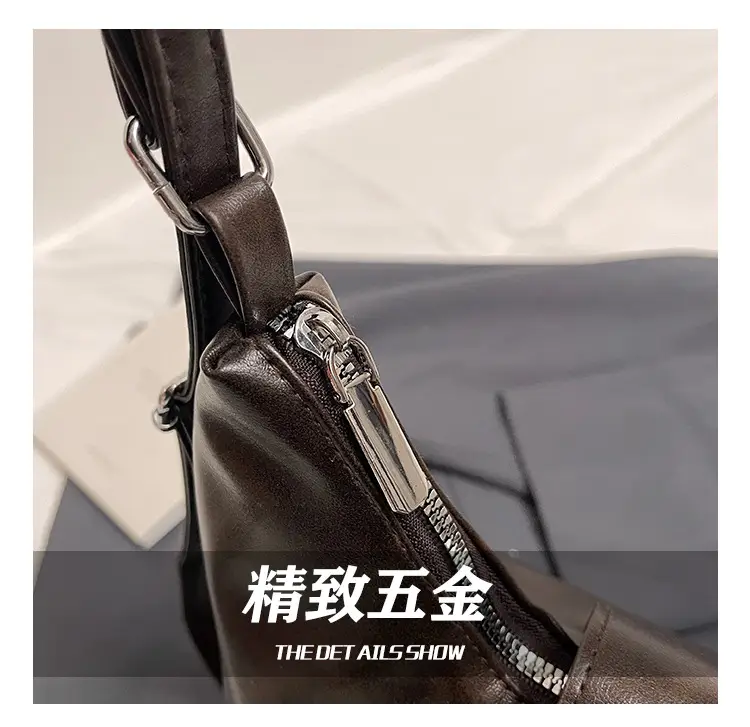 Black Leather Shoulder Tote Bag for Women 2024 Winter Commute — feature 5