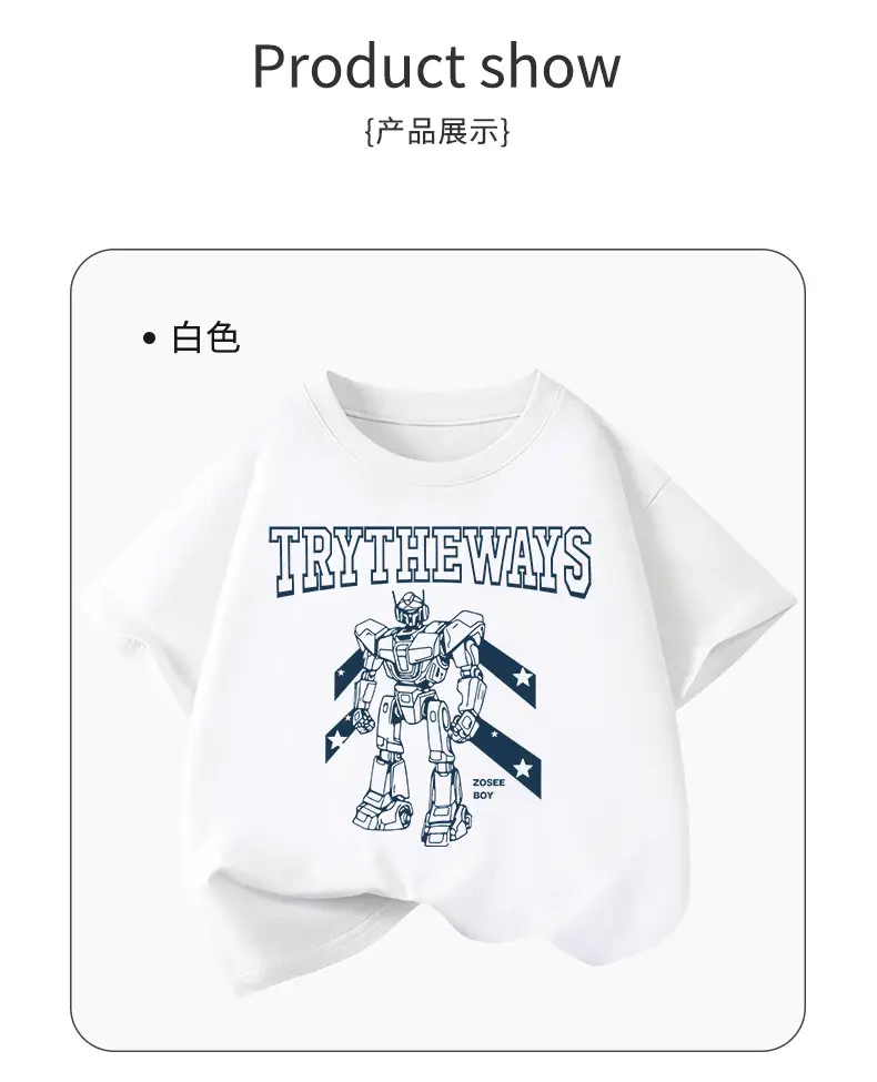 Boys Cotton T-Shirt Summer 2026 Kids Cartoon Top — feature 10