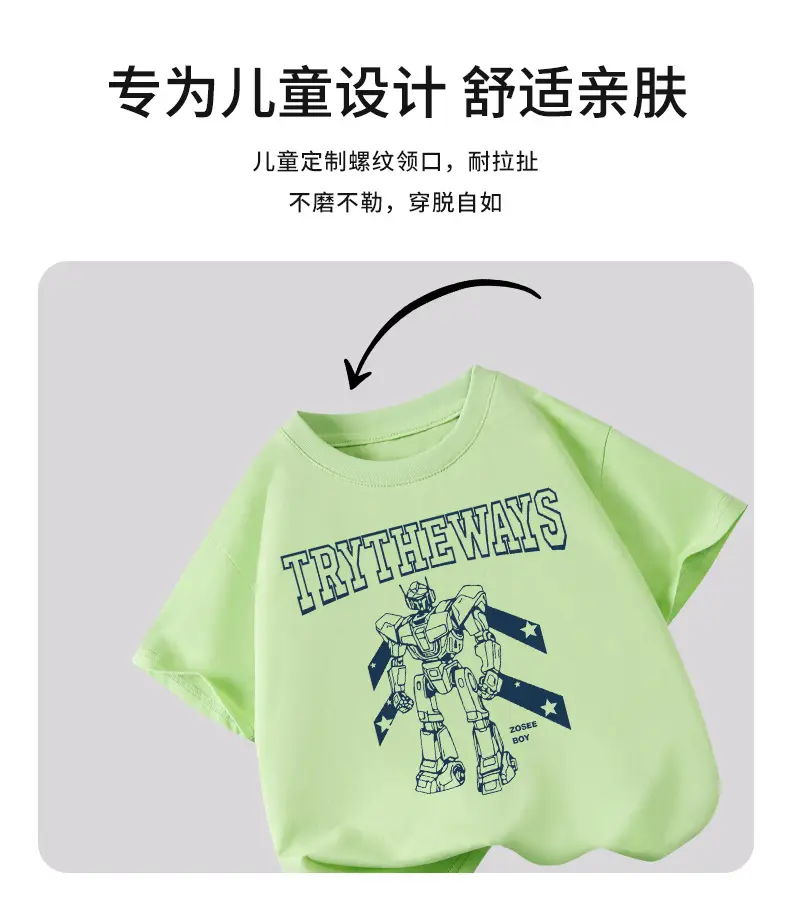 Boys Cotton T-Shirt Summer 2026 Kids Cartoon Top — feature 3