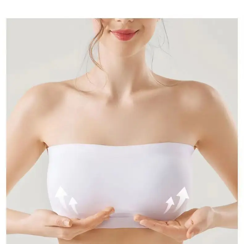 Special for Dancing Students Strapless Chest Wrapping Anti-slip Anti-slip Gathering Traceless Summer Thin Beautiful Back Tube-length Underwear for Women — feature 9