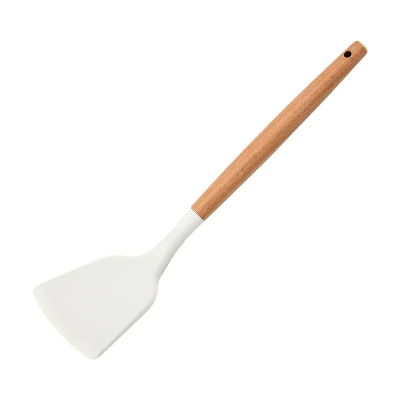 Silicone Kitchen Tools Set with Wooden Handles - Image 7