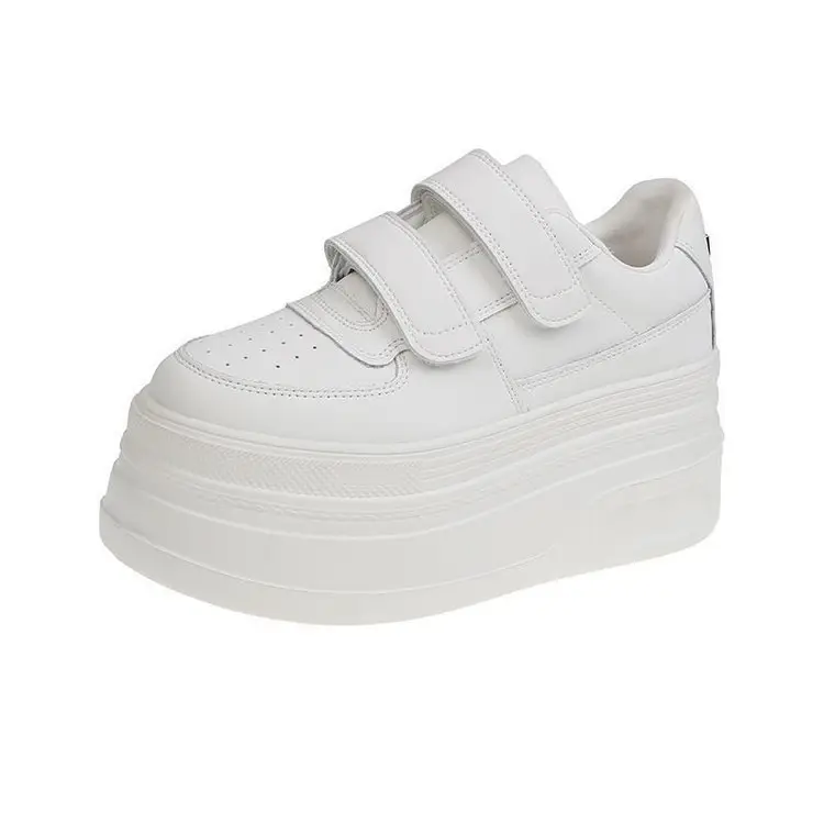 Soft Leather Thick-soled White Shoes Women's 2025 New Spring Women's Small Height Casual Leather Shoes - Image 6