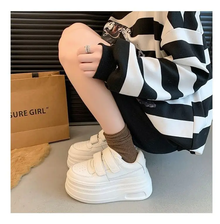 Soft Leather Thick-soled White Shoes Women's 2025 New Spring Women's Small Height Casual Leather Shoes — feature 10