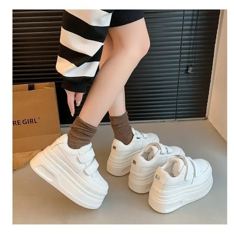 Soft Leather Thick-soled White Shoes Women's 2025 New Spring Women's Small Height Casual Leather Shoes — feature 11