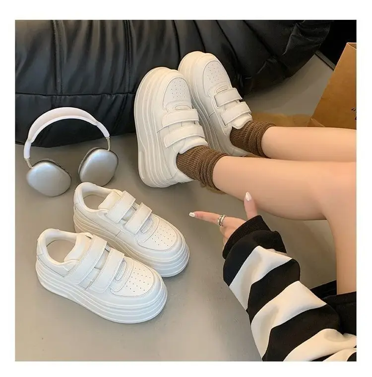 Soft Leather Thick-soled White Shoes Women's 2025 New Spring Women's Small Height Casual Leather Shoes — feature 13