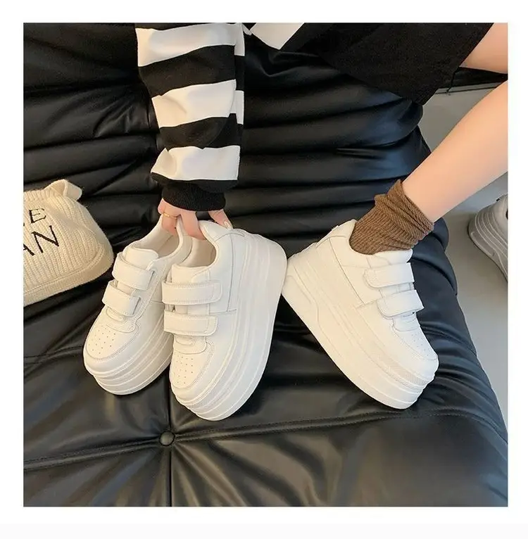 Soft Leather Thick-soled White Shoes Women's 2025 New Spring Women's Small Height Casual Leather Shoes — feature 15