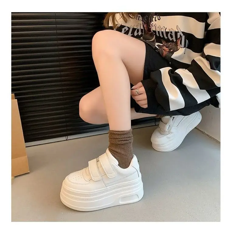 Soft Leather Thick-soled White Shoes Women's 2025 New Spring Women's Small Height Casual Leather Shoes — feature 18