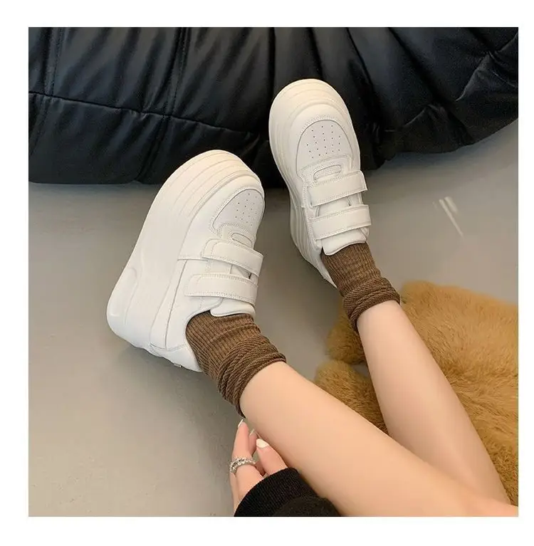 Soft Leather Thick-soled White Shoes Women's 2025 New Spring Women's Small Height Casual Leather Shoes — feature 19
