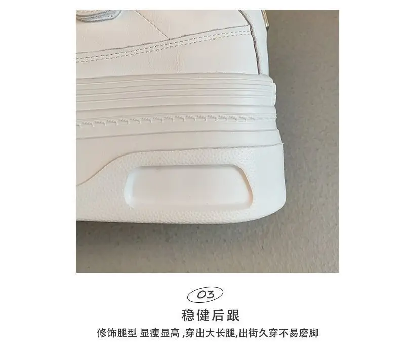 Soft Leather Thick-soled White Shoes Women's 2025 New Spring Women's Small Height Casual Leather Shoes — feature 3
