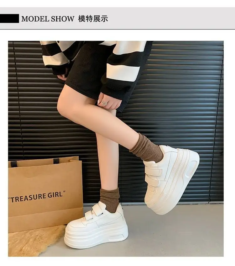 Soft Leather Thick-soled White Shoes Women's 2025 New Spring Women's Small Height Casual Leather Shoes — feature 4