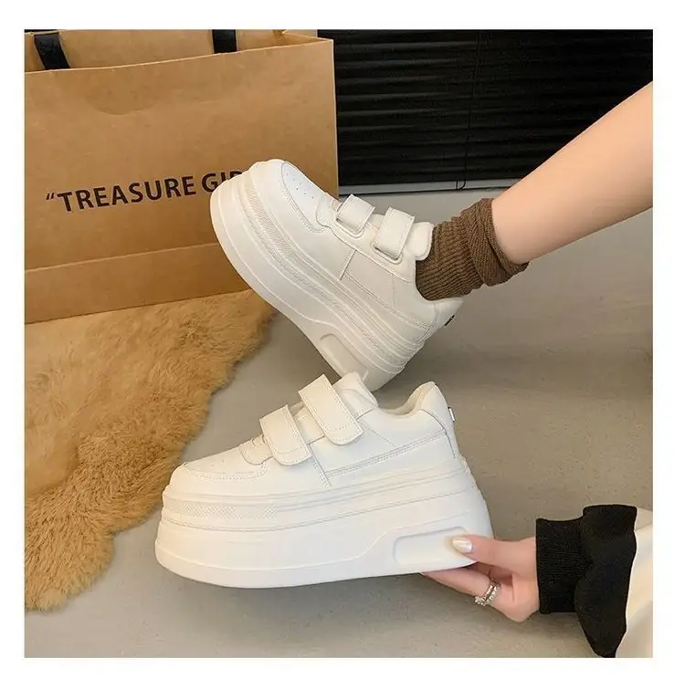 Soft Leather Thick-soled White Shoes Women's 2025 New Spring Women's Small Height Casual Leather Shoes — feature 6