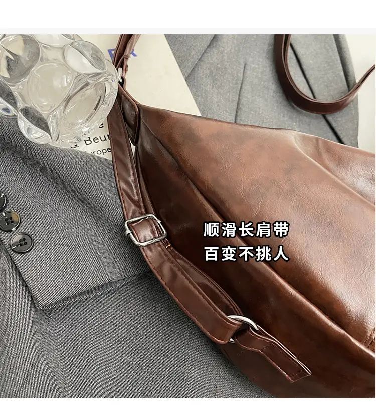 Vintage Brown Women's Shoulder Bag 2024 New Autumn Winter Commute — feature 2