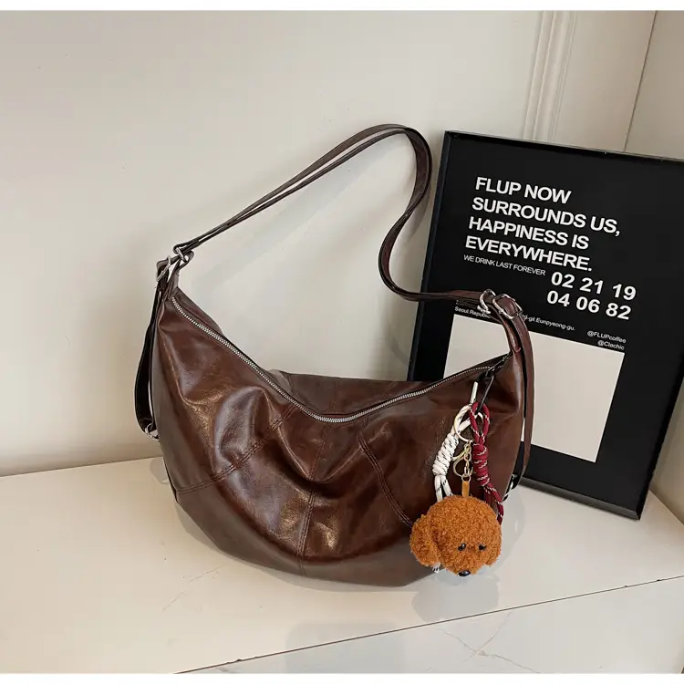 Vintage Brown Women's Shoulder Bag 2024 New Autumn Winter Commute — feature 21