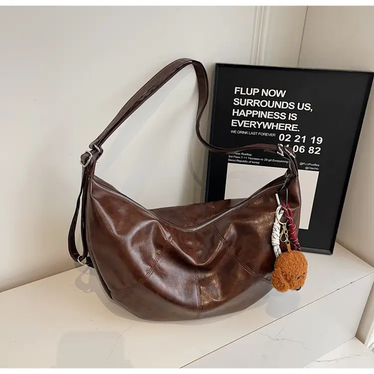 Vintage Brown Women's Shoulder Bag 2024 New Autumn Winter Commute — feature 22