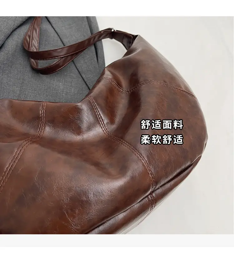 Vintage Brown Women's Shoulder Bag 2024 New Autumn Winter Commute — feature 5