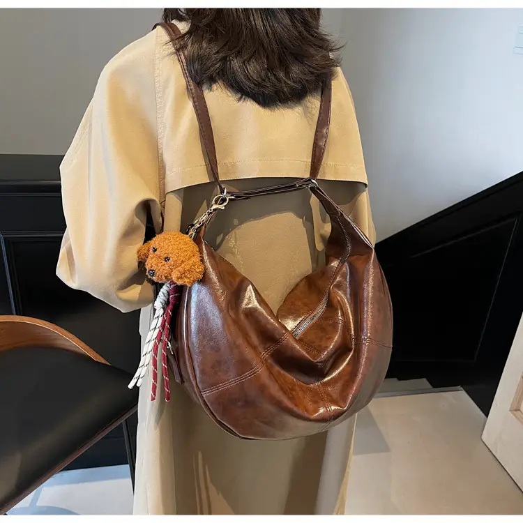 Vintage Brown Women's Shoulder Bag 2024 New Autumn Winter Commute — feature 8