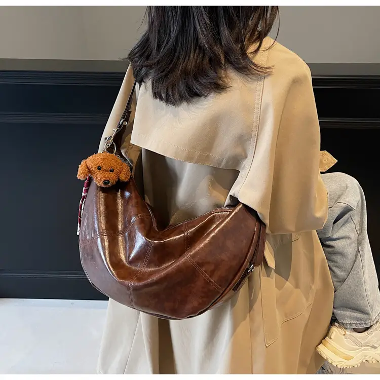 Vintage Brown Women's Shoulder Bag 2024 New Autumn Winter Commute — feature 9