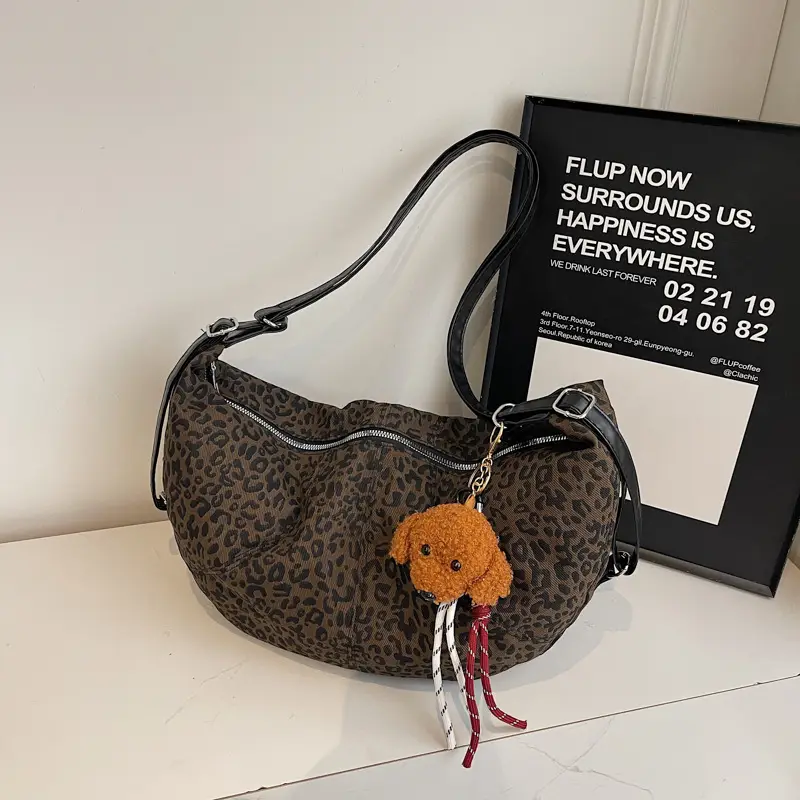 Vintage Brown Women's Shoulder Bag 2024 New Autumn Winter Commute