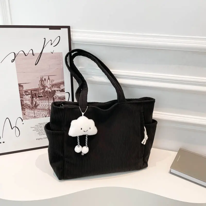 Women's Winter Commuter Tote Bag with Cloud Charm - Image 10
