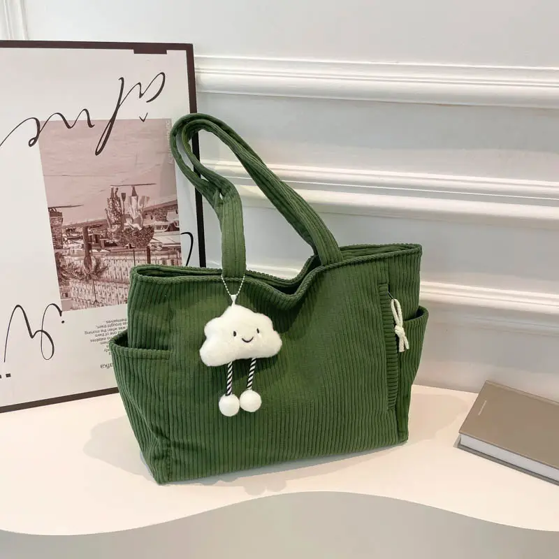 Women's Winter Commuter Tote Bag with Cloud Charm - Image 11