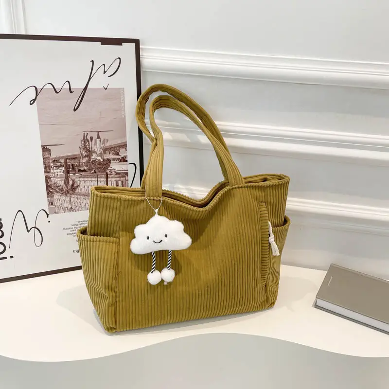 Women's Winter Commuter Tote Bag with Cloud Charm - Image 12
