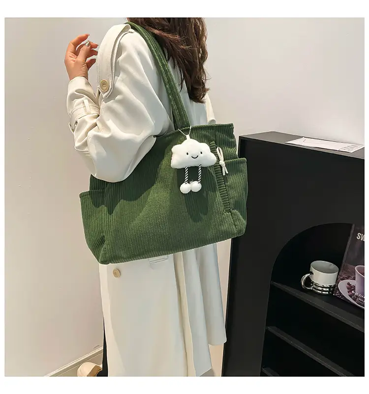 Women's Winter Commuter Tote Bag with Cloud Charm — feature 20