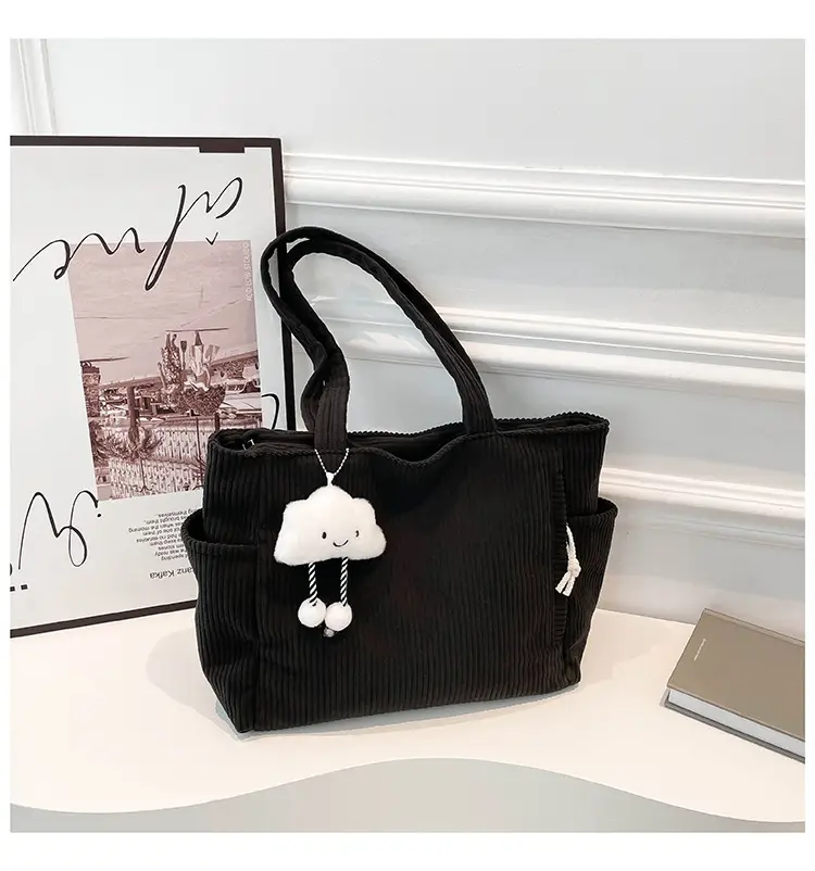Women's Winter Commuter Tote Bag with Cloud Charm — feature 21