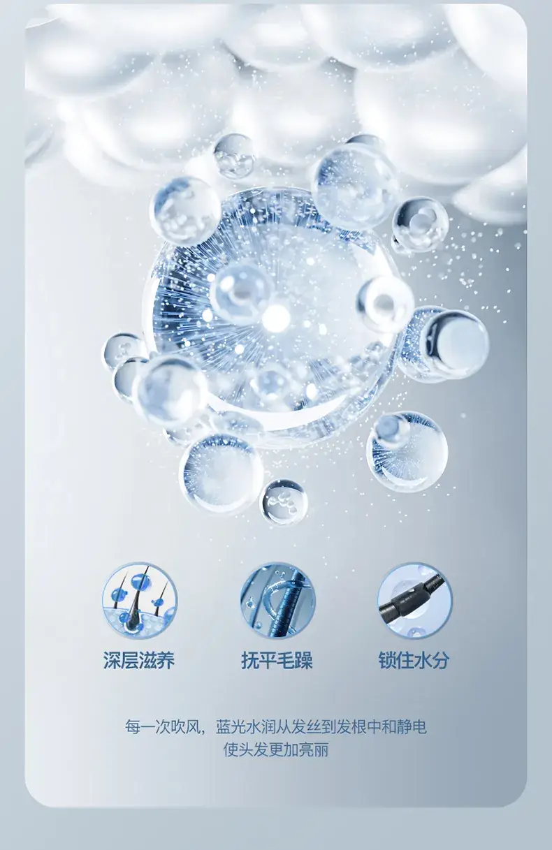 Folding Hair Dryer with 3-in-1 Filters & Low Noise — feature 12