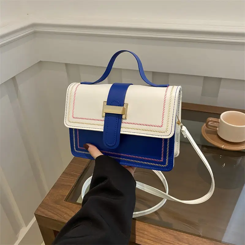 Women's Yellow Black Square Shoulder Crossbody Bag