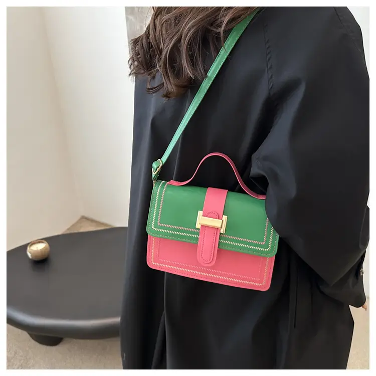 Women's Yellow Black Square Shoulder Crossbody Bag — feature 11